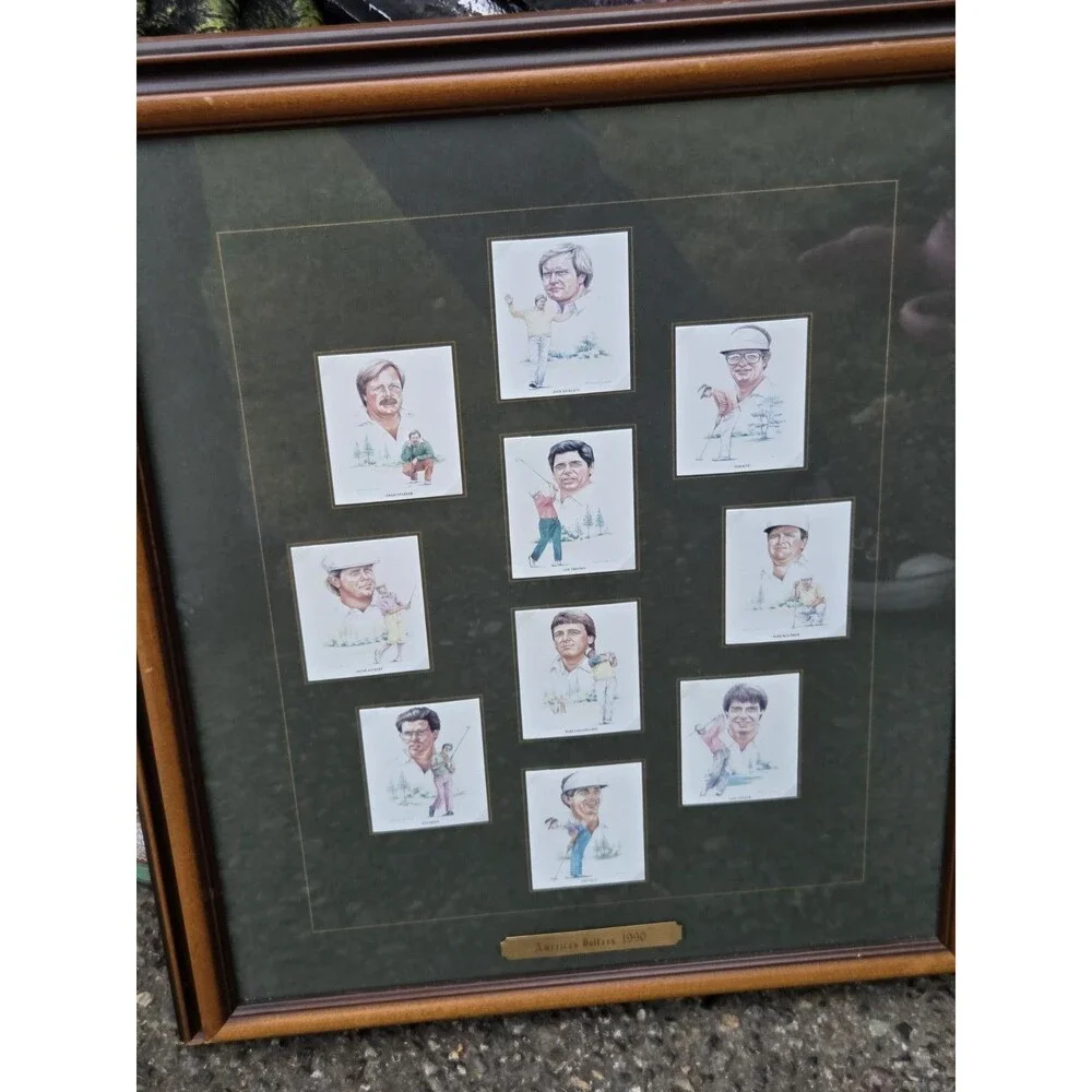 IMPERIAL PUBLISHING GOLF CARDS SET FRAMED AND MATTED Jack